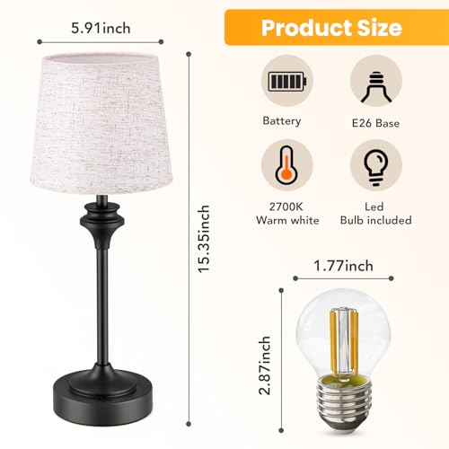 Portables Cordless Table Lamp Set of 2 (2 Count)
