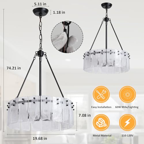 Black Chandelier for Dining Room Light Fixture