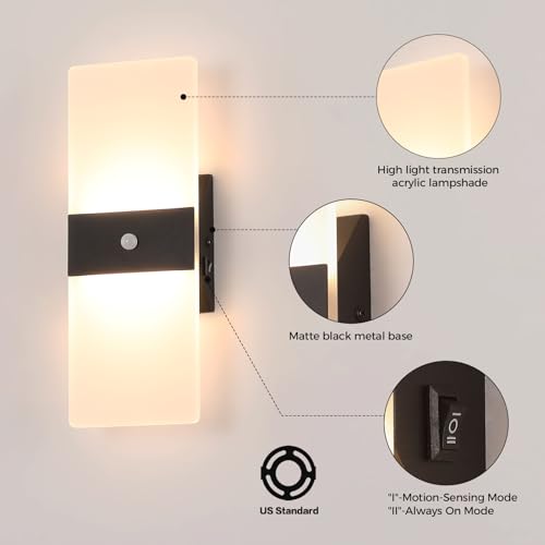 Hardwired Motion Sensor Wall Sconce 2