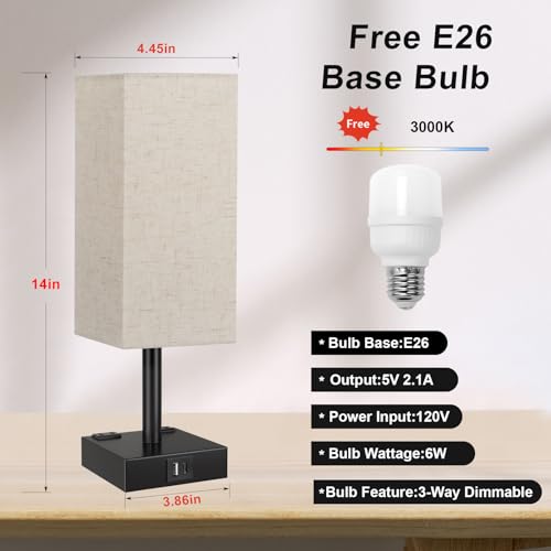 Beige Touch Table Lamp for Bedroom