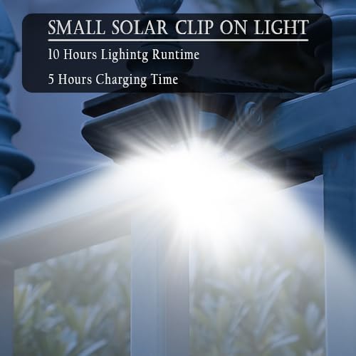 4 Pack Clip On Solar Lights Outdoor Waterproof (4 Count)