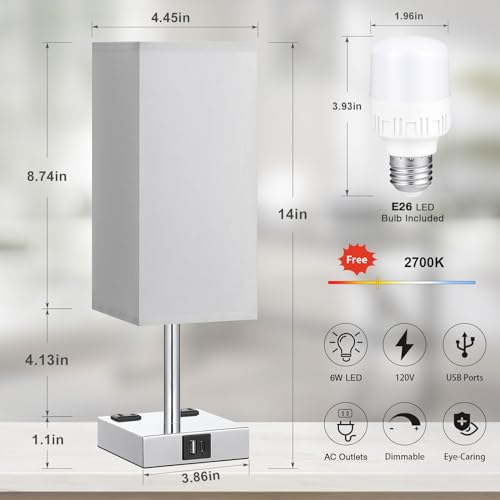 Touch Bedside Table Lamp for Bedroom