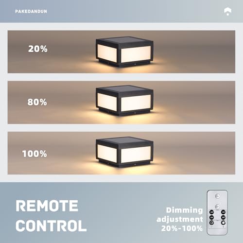 3000K Solar Pillar Lights 12X12
