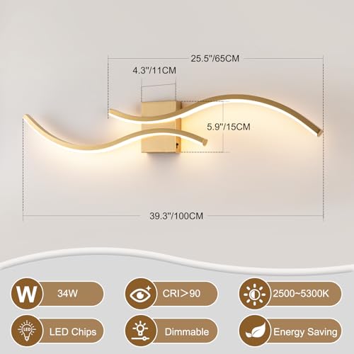 Gold Bathroom Vanity Light Fixture