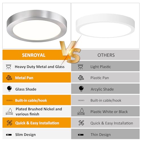 Flush Mount Ceiling Light Fixture (2 Count)