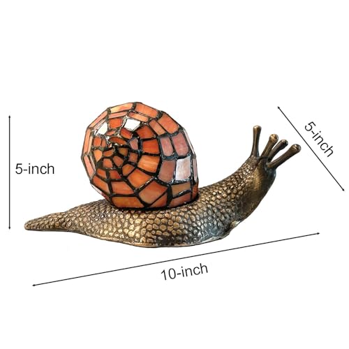 L10963 Tiffany Style Stained Glass Land Snail Accent Lamp