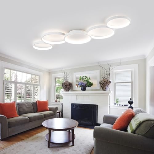 Modern LED Ceiling Light 60W White Hallway Light Fixtures 3000~6000K Aluminum Long Flush Mount LED Ceiling Lamp for Hallway