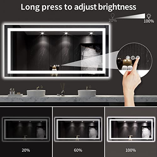 60X30 LED Bathroom Mirror with Lights