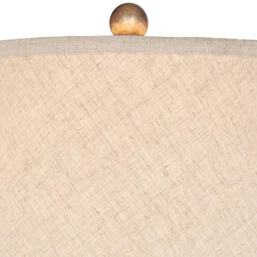Buckhead Warm Bronze Brown 22" High Table Lamps Set of 2 Geometric (2 Count)