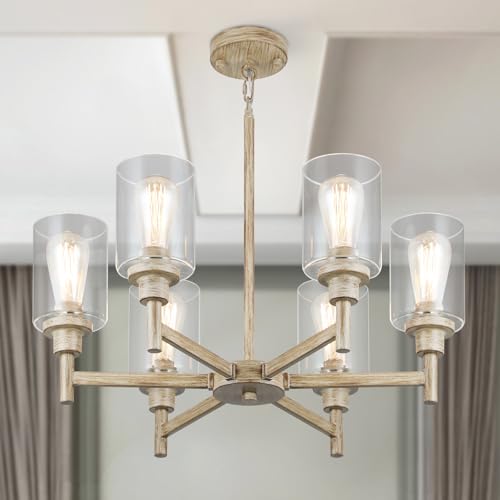 6 Light Rustic Farmhouse Chandelier