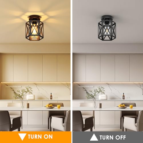 2 Pack Semi Flush Mount Ceiling Light for Hallway Light Fixture (2 Count)