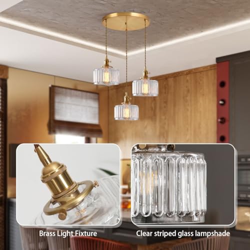 Cluster 3 Light Kitchen Sink Chandelier Glass Ceiling Pendant Light