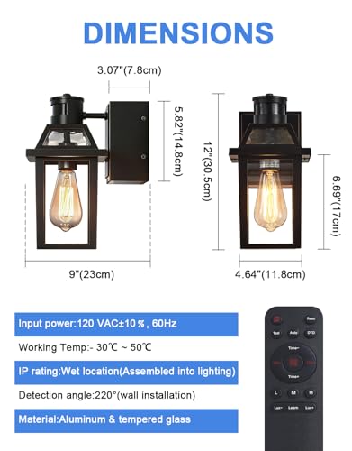 Porch Light with GFCI Outlet and Remote