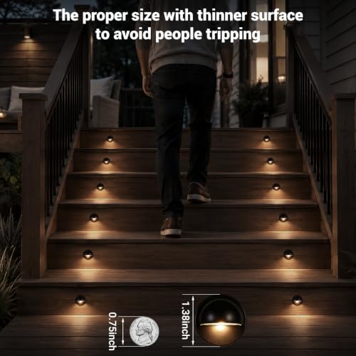 12Pack Low Voltage LED Recessed Deck Lights Kit Outdoor Landscape Lighting (12 Count)