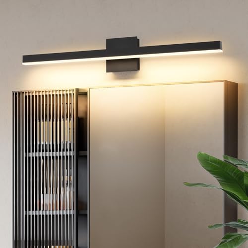 Black Bathroom Vanity Light Fixture Over Mirror 31.5 Inch