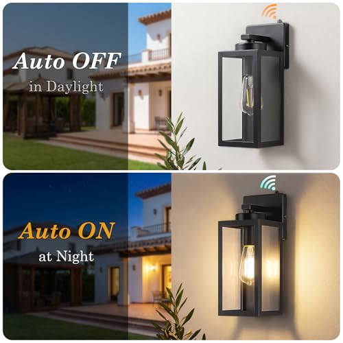 Upgraded Dusk to Dawn Outdoor Wall Lights (2 Count)