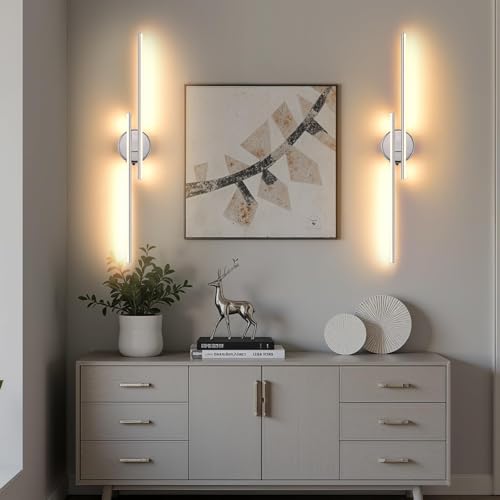 Wireless Battery Operated Wall Sconces with Remote (2 Count)