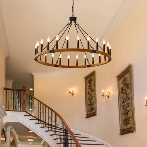 40 Inch Farmhouse Chandelier 24