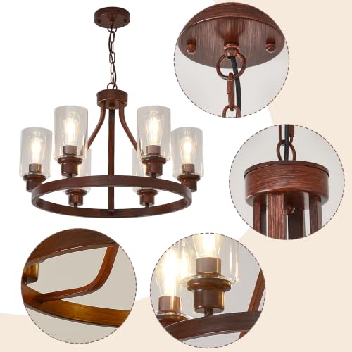 Farmhouse Wood Chandelier (72 Count)