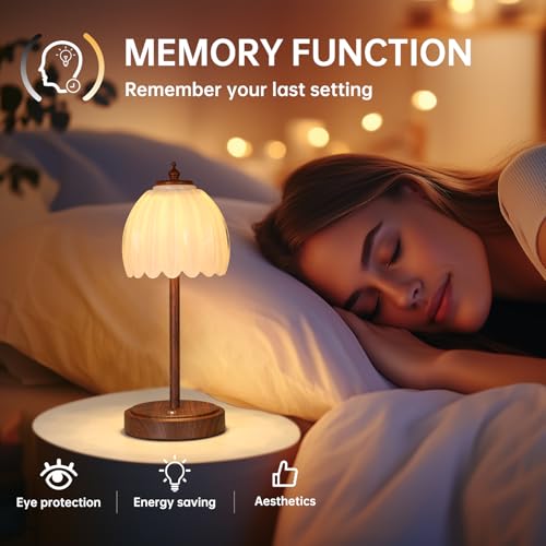 Tulip Table Lamp with 5200mAh Battery & Touch Control