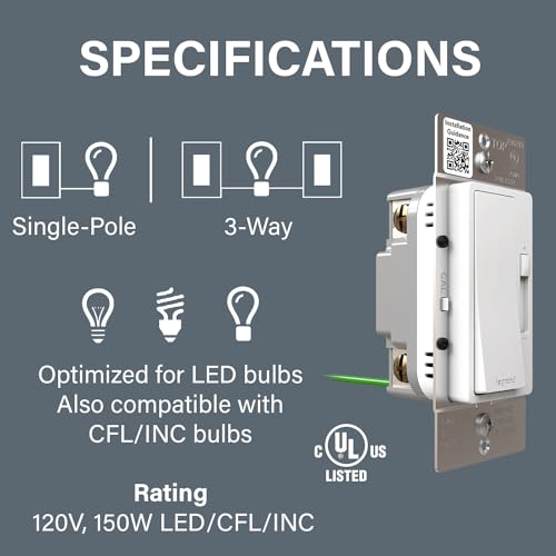 Radiant 150W LED Dimmer Light Switch 3 (10 Count)