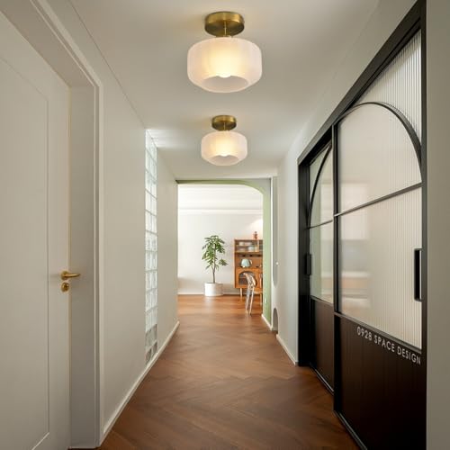 Industrial Gold Matte Light Fixtures Ceiling Mount