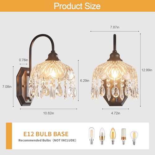 2 Pack Vintage Wall Sconce (2 Count)