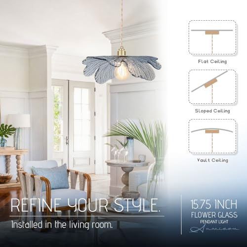 Modern Blue Glass Hanging Lighting 1