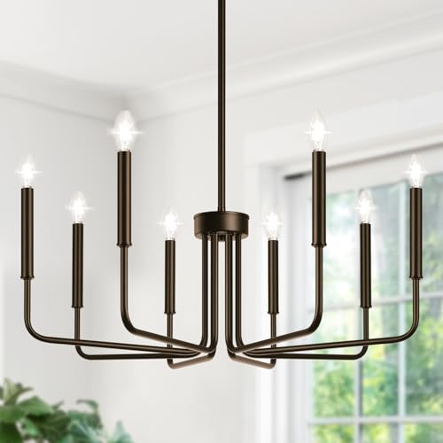 8 Light Farmhouse Chandelier for Dining Room Lighting Fixtures Hanging