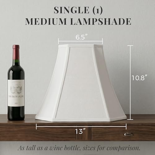 1 Pack White Square Cut Corner Lamp Shade