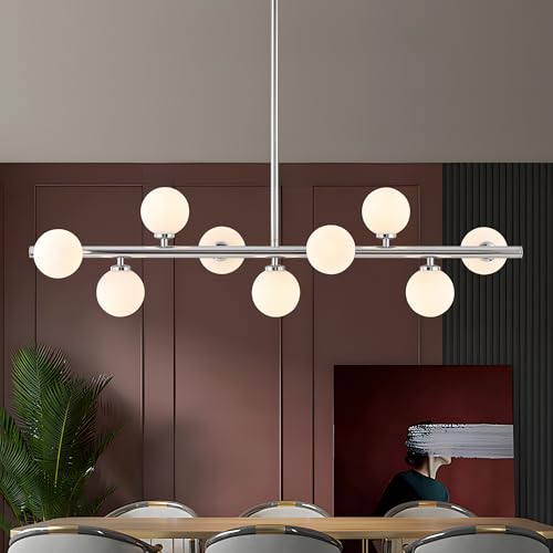 Mid Century Modern Glass Globe Sputnik Chandelier
