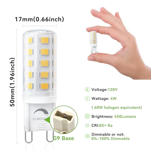 6 Pack Dimmable G9 LED Bulb (6 Count)