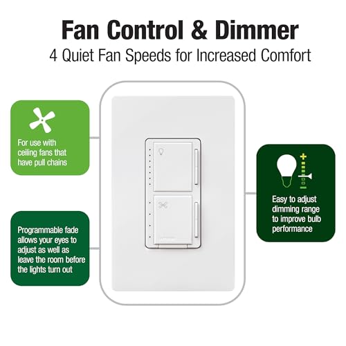 Maestro Fan Control and Light Dimmer for Dimmable LEDs (6 Count)