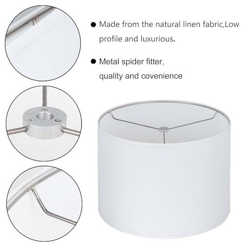 White Set of 2 Lampshade Requires Self
