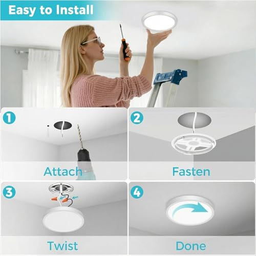 4Pack 13inch LED Flush Mount Ceiling Light (4 Count)