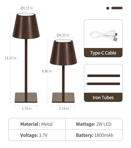 3 Pack Cordless Table Lamp (3 Count)