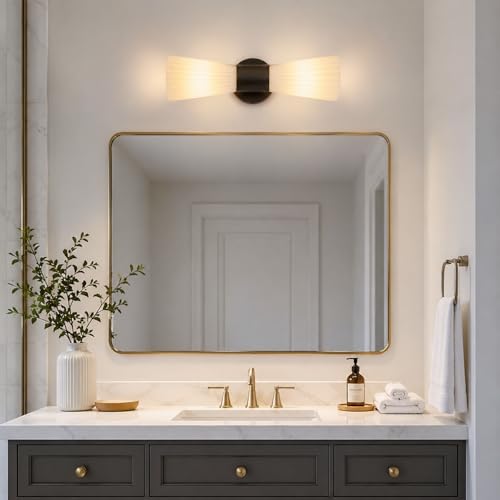 Black Glass Wall Sconce Light