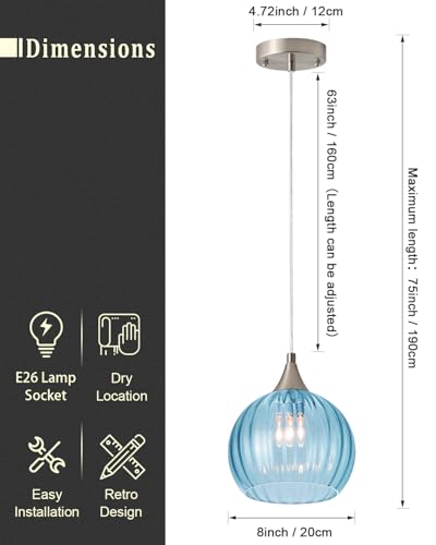 Brushed Nickel Pendant Lights Kitchen Island (2 Count)