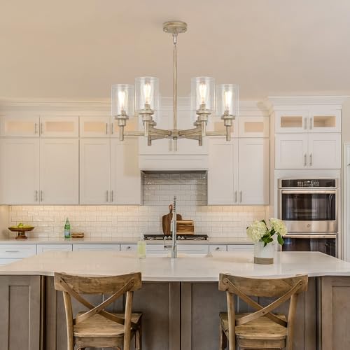6 Light Rustic Farmhouse Chandelier