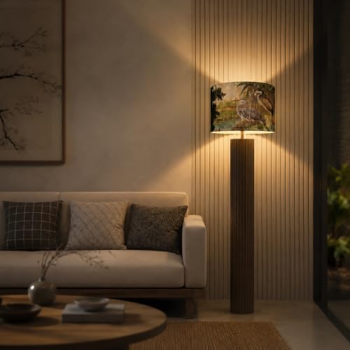 Rustic And Retro Bamboo Pendant Lamp shade Tropical Colorful Animals Design