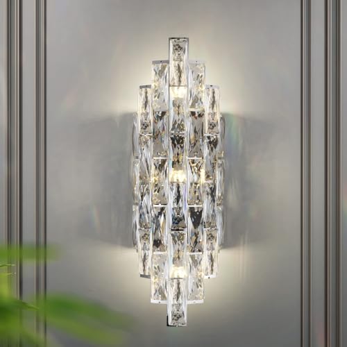 Crystal Chrome Wall Sconces (35.274 Ounce)