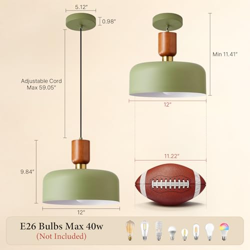 Modern Metal Green Pendant Light