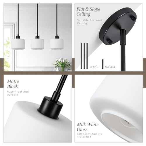 Milk Glass Pendant Lights Kitchen Island