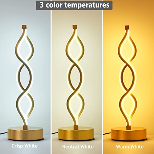 Gold Infinity Spiral LED Table Lamp