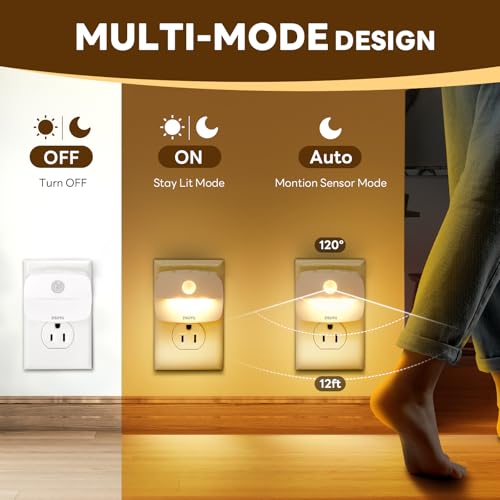 Plug in LED Night Light with Motion Sensor (6 Count)