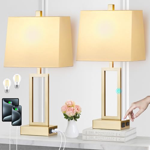 23.5" Touch Control Table Lamps Set of 2 (2 Count)