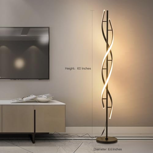 Spiral LED Floor Lamp for Bedroom