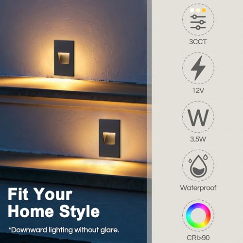 Stair Lights Indoor LED Outdoor Step Lights (4 Count)