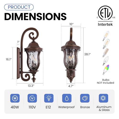 Brown Exterior Wall Sconces