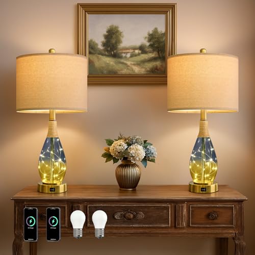23" Table Lamps for Living Room Set of 2